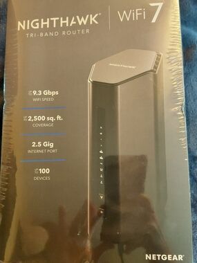 NETGEAR Nighthawk WiFi 7 Tri-Band Router BE9300 9.3Gbps 2.5 Gigabit Port — New